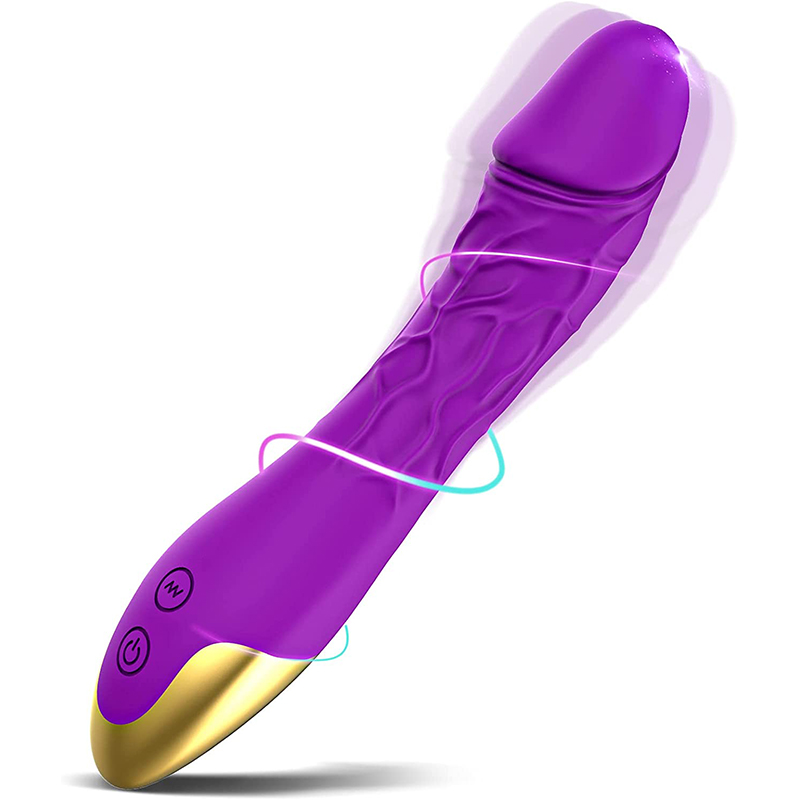 2 Warna Realistis Vibrator Dildo untuk wanita silikon tahan air